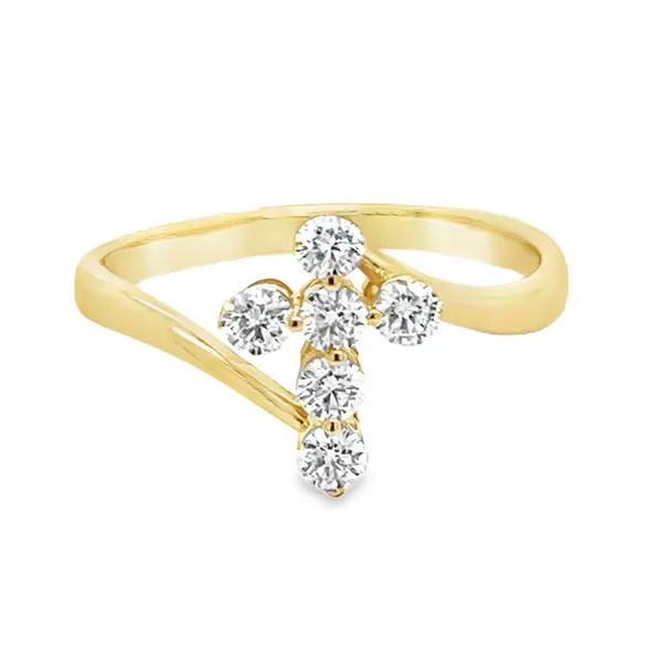 14K Yellow Gold Diamond Cross Fashion Ring Koerbers Fine Jewelry Inc New Albany, IN