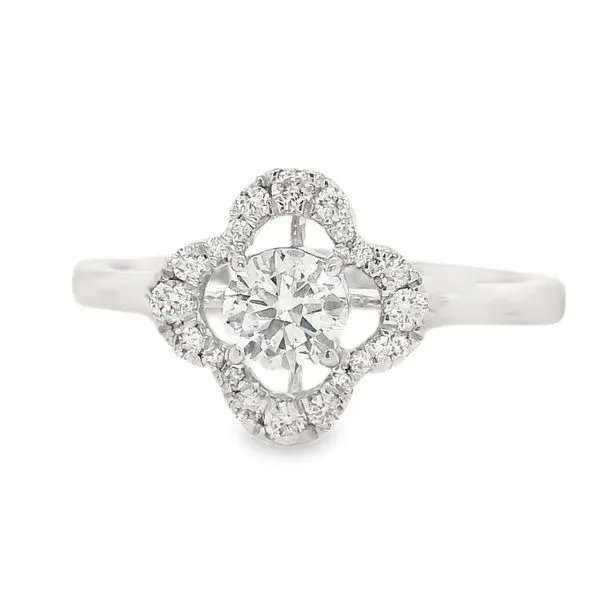 14K White Gold Diamond Clover Fashion Ring Koerbers Fine Jewelry Inc New Albany, IN