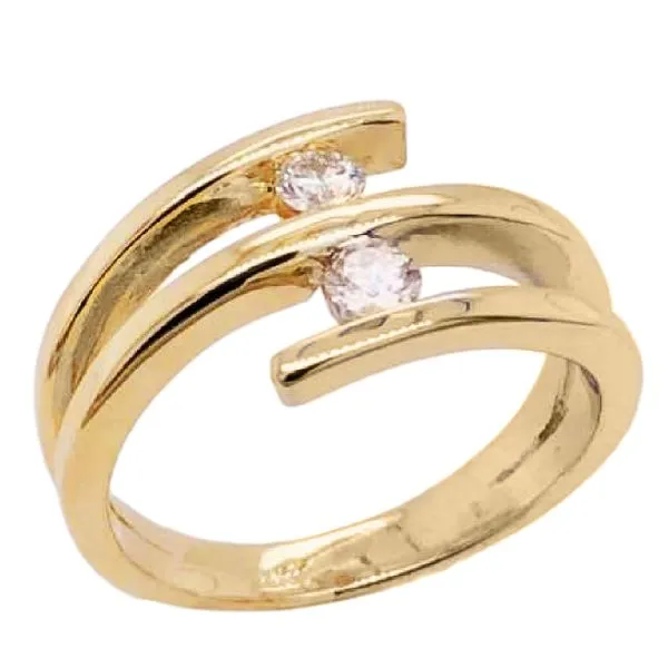 14K Yellow Gold Diamond Bypass Fashion Ring Koerbers Fine Jewelry Inc New Albany, IN