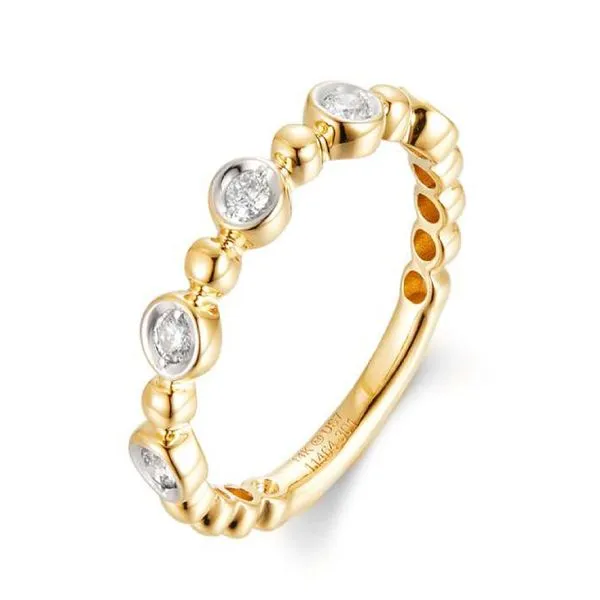 14K Yellow Gold Diamond 5 Stone Bezel Set Fashion Ring Koerbers Fine Jewelry Inc New Albany, IN