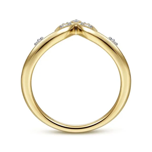 14K Yellow Gold Diamond Chevron Fashion Ring Image 2 Koerbers Fine Jewelry Inc New Albany, IN