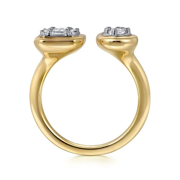 14K White and Yellow Gold Diamond Toi et Moi Open Ladies Ring Image 2 Koerbers Fine Jewelry Inc New Albany, IN