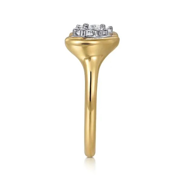 14K White and Yellow Gold Diamond Toi et Moi Open Ladies Ring Image 4 Koerbers Fine Jewelry Inc New Albany, IN