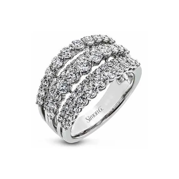 18K White Gold Diamond Triple Row Fashion Ring Koerbers Fine Jewelry Inc New Albany, IN