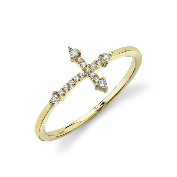 14K Yellow Gold Diamond Cross Fashion Ring Koerbers Fine Jewelry Inc New Albany, IN
