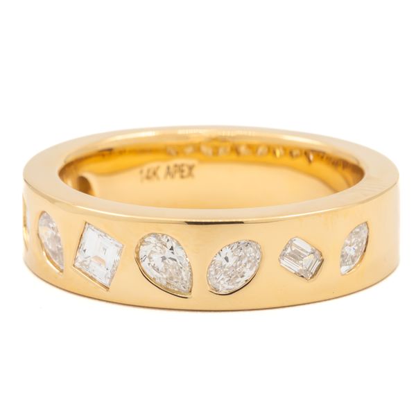 14K Yellow Gold Diamond Straight Stackable Fashion Ring Koerbers Fine Jewelry Inc New Albany, IN