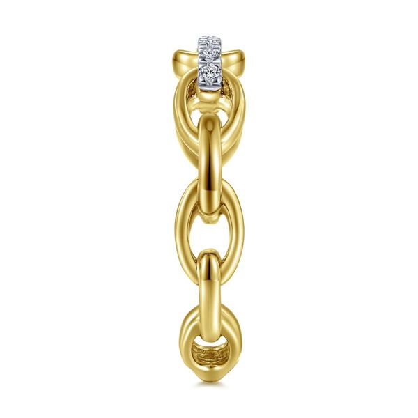 14K Yellow Gold Chainlink Diamond Ring Image 4 Koerbers Fine Jewelry Inc New Albany, IN
