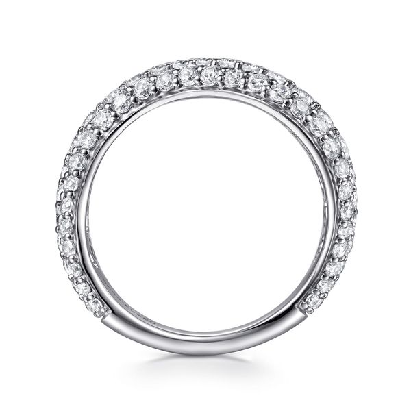 14K White Gold Diamond Wave Stackable Fashion Ring Image 2 Koerbers Fine Jewelry Inc New Albany, IN