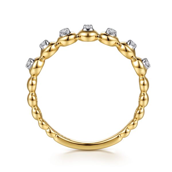14K White & Yellow Gold Diamond Stackable Ring Image 2 Koerbers Fine Jewelry Inc New Albany, IN