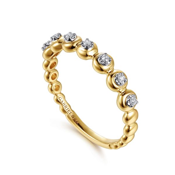 14K White & Yellow Gold Diamond Stackable Ring Image 3 Koerbers Fine Jewelry Inc New Albany, IN