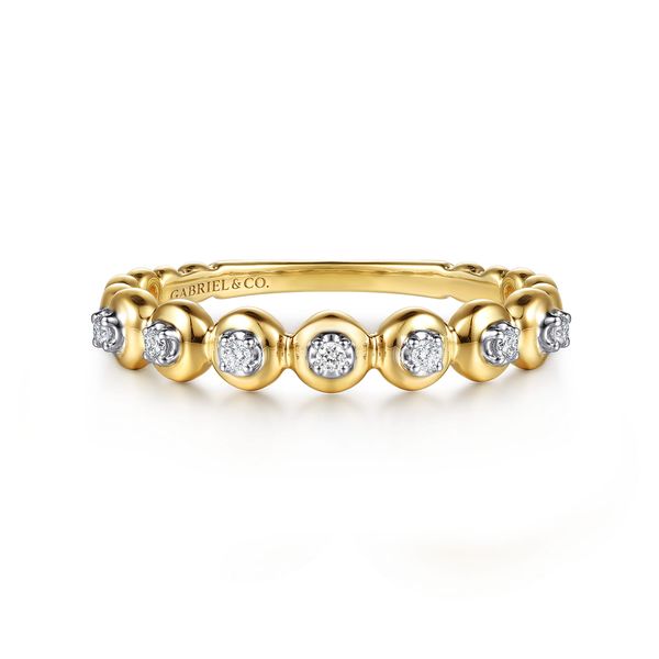 14K White & Yellow Gold Diamond Stackable Ring Koerbers Fine Jewelry Inc New Albany, IN