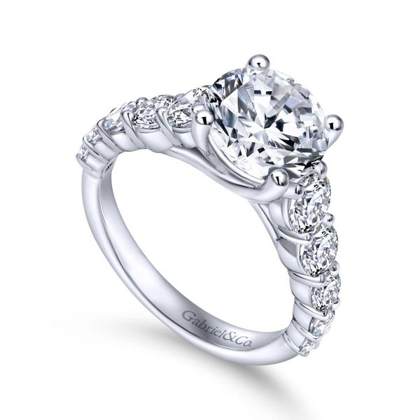 14K White Gold Round Diamond Engagement Ring Image 2 Koerbers Fine Jewelry Inc New Albany, IN