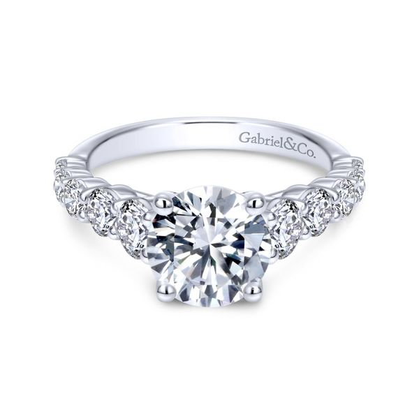 14K White Gold Round Diamond Engagement Ring Koerbers Fine Jewelry Inc New Albany, IN