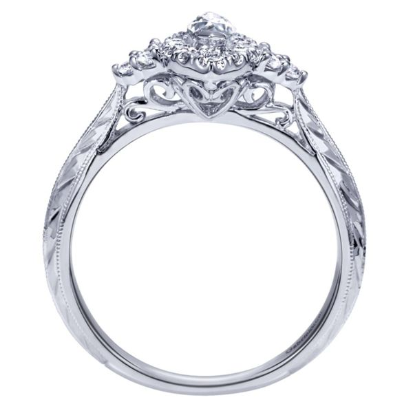 14K White Gold Marquise Halo Engagement Ring Image 3 Koerbers Fine Jewelry Inc New Albany, IN