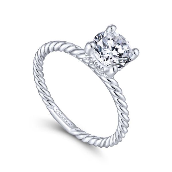 14K White Gold Solitaire Engagement Ring Image 2 Koerbers Fine Jewelry Inc New Albany, IN