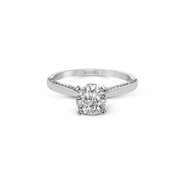 18K White Gold Round Solitaire Engagement Ring Image 2 Koerbers Fine Jewelry Inc New Albany, IN
