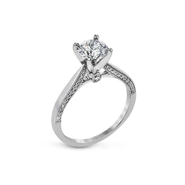 18K White Gold Round Solitaire Engagement Ring Koerbers Fine Jewelry Inc New Albany, IN