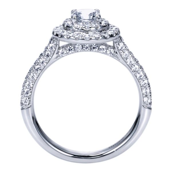 14K White Gold Double Halo Engagement Ring. Image 3 Koerbers Fine Jewelry Inc New Albany, IN
