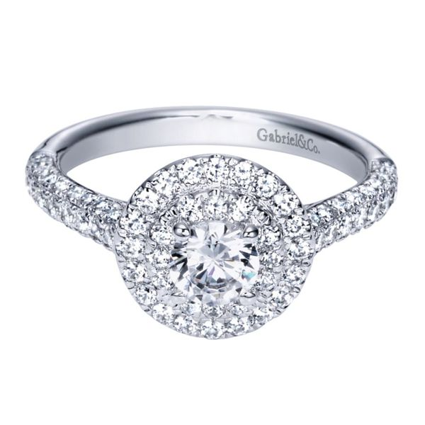 14K White Gold Double Halo Engagement Ring. Koerbers Fine Jewelry Inc New Albany, IN