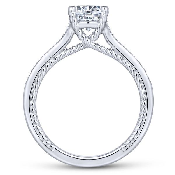 14K White Gold Round Straight Engagement Ring Image 3 Koerbers Fine Jewelry Inc New Albany, IN