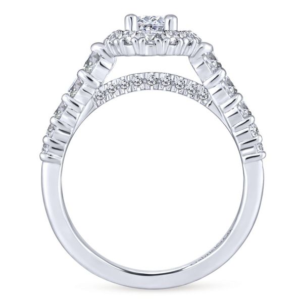 14K White Gold Oval Halo Engagement Ring Image 3 Koerbers Fine Jewelry Inc New Albany, IN