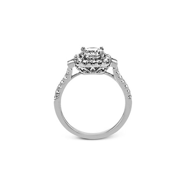 18K White Gold Cushion Halo Engagement Ring Image 3 Koerbers Fine Jewelry Inc New Albany, IN