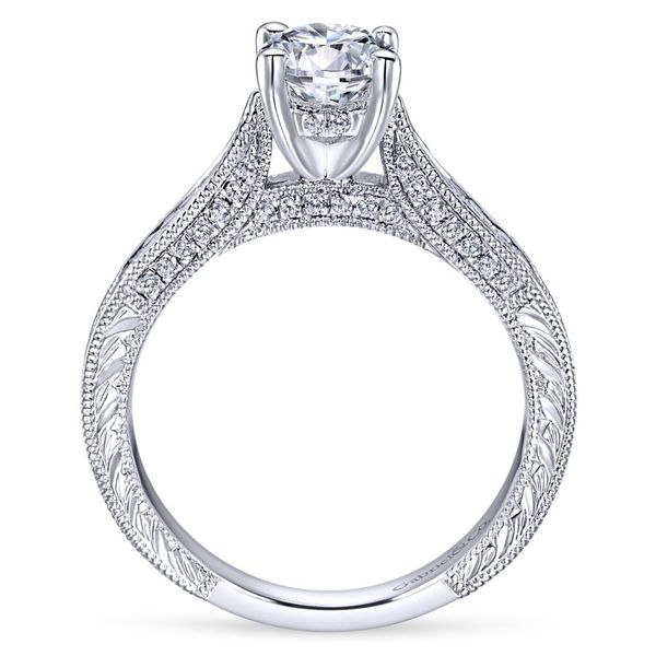 14K White Gold Vintage Inspired Engagement Ring Image 3 Koerbers Fine Jewelry Inc New Albany, IN