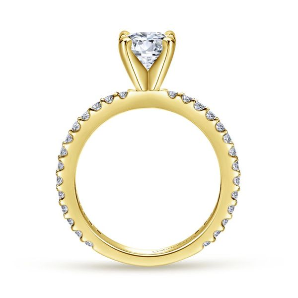 14K Yellow and White Gold Shared Prong Diamond Engagement Ring Image 3 Koerbers Fine Jewelry Inc New Albany, IN