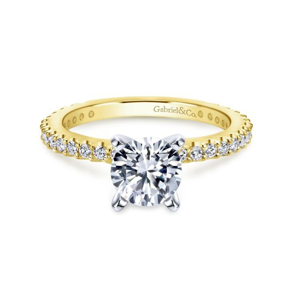 14K Yellow and White Gold Shared Prong Diamond Engagement Ring Koerbers Fine Jewelry Inc New Albany, IN