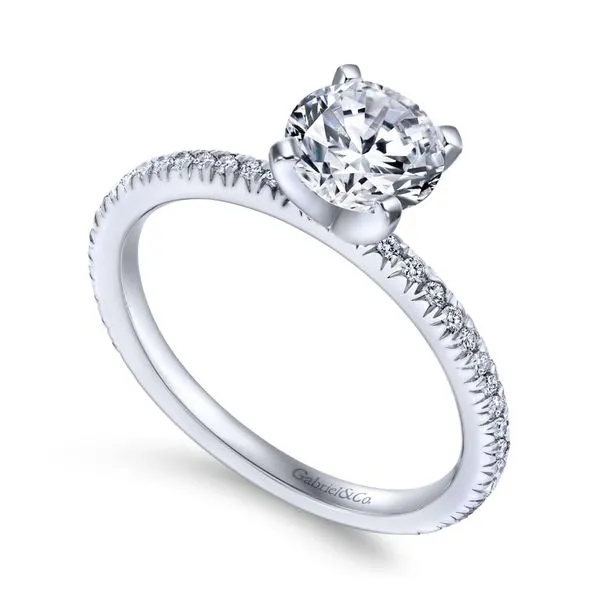 14K White Gold Solitaire Diamond Engagement Ring. Image 2 Koerbers Fine Jewelry Inc New Albany, IN