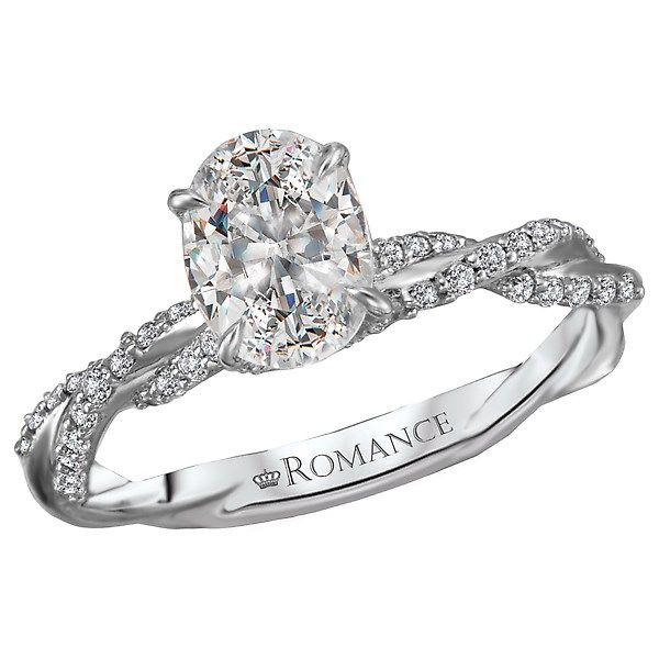 18K White Gold Twisted Shank Diamond Engagement Ring Image 2 Koerbers Fine Jewelry Inc New Albany, IN