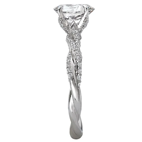 18K White Gold Twisted Shank Diamond Engagement Ring Image 3 Koerbers Fine Jewelry Inc New Albany, IN