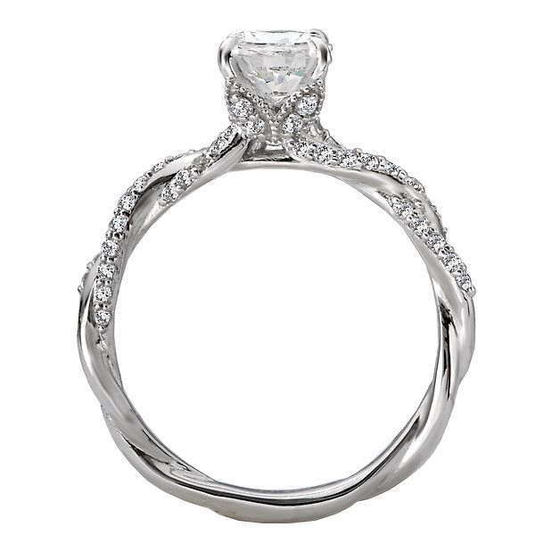 18K White Gold Twisted Shank Diamond Engagement Ring Image 4 Koerbers Fine Jewelry Inc New Albany, IN