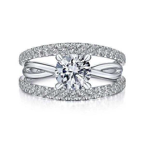 14K White Gold Split Shank Free Form Engagement Ring Koerbers Fine Jewelry Inc New Albany, IN
