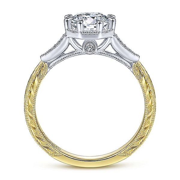 14K Yellow and White Gold Vintage Inspired Engagement Ring Image 3 Koerbers Fine Jewelry Inc New Albany, IN