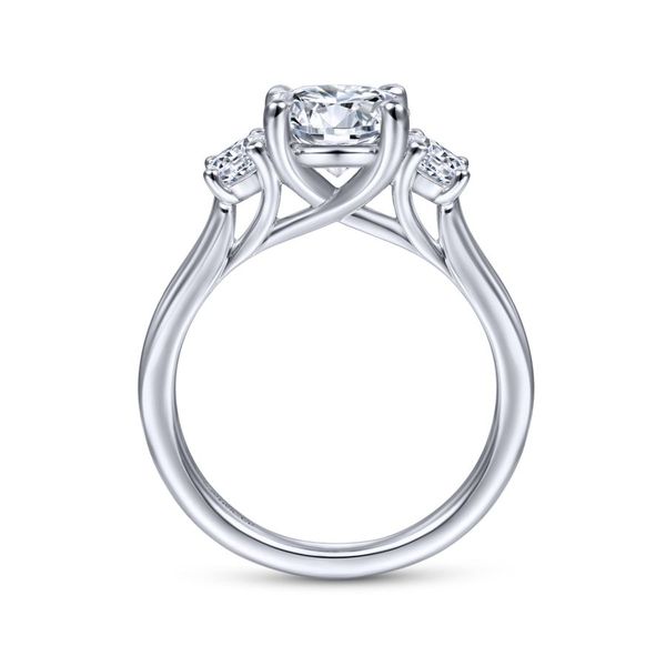 14K White Gold Round 3 Stone Diamond Engagement Ring Image 2 Koerbers Fine Jewelry Inc New Albany, IN