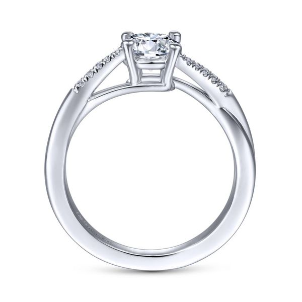 14K White Gold Round Twisted Diamond Engagement Ring Image 2 Koerbers Fine Jewelry Inc New Albany, IN