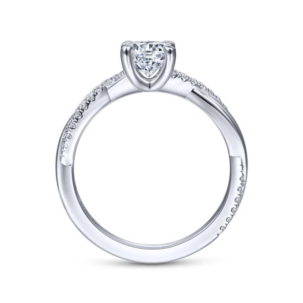 14K White Gold Round Twisted Diamond Engagement Ring Image 2 Koerbers Fine Jewelry Inc New Albany, IN