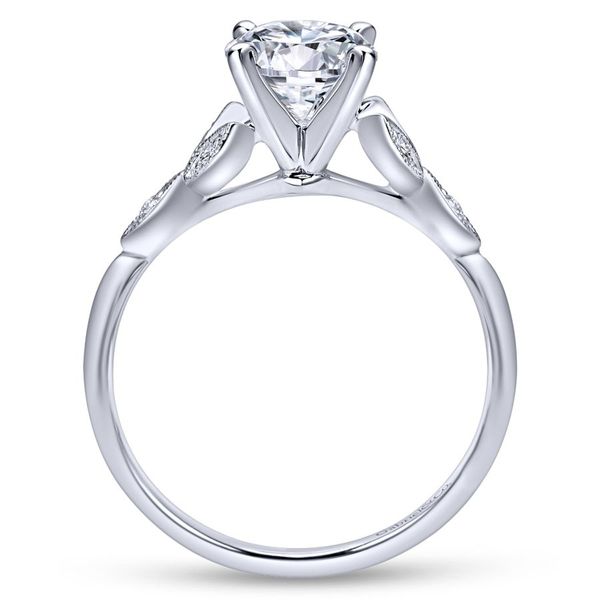 14K White Gold Round Diamond Victorian Engagement Ring Image 2 Koerbers Fine Jewelry Inc New Albany, IN