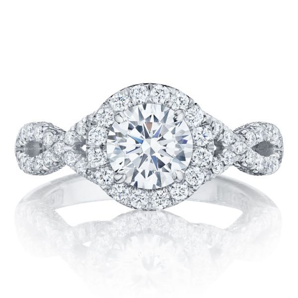 18K White Gold Petite Crescent Tacori Engagement Ring Koerbers Fine Jewelry Inc New Albany, IN