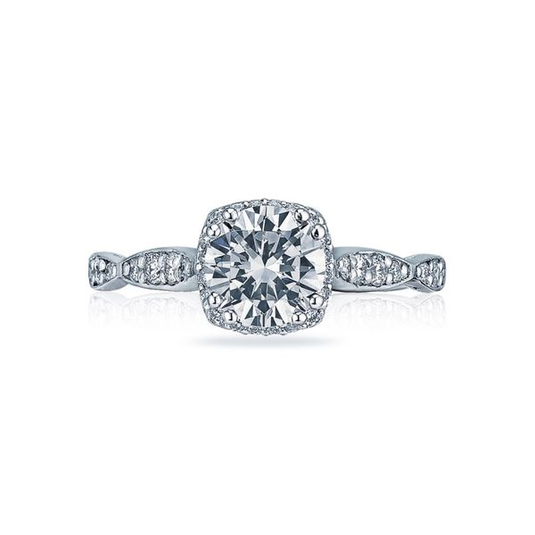 18K White Gold Dantela Round Halo Engagement Ring Koerbers Fine Jewelry Inc New Albany, IN