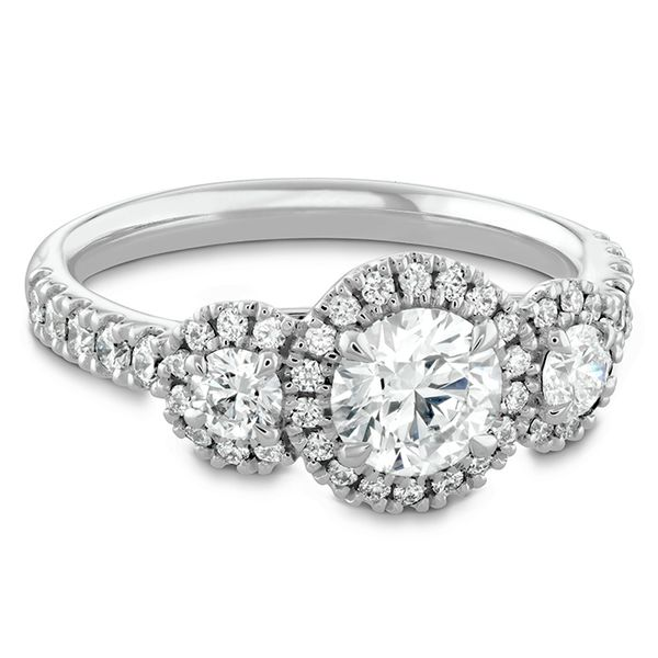 18K White Gold Integrity HOF Three Stone Engagement Ring Image 3 Koerbers Fine Jewelry Inc New Albany, IN