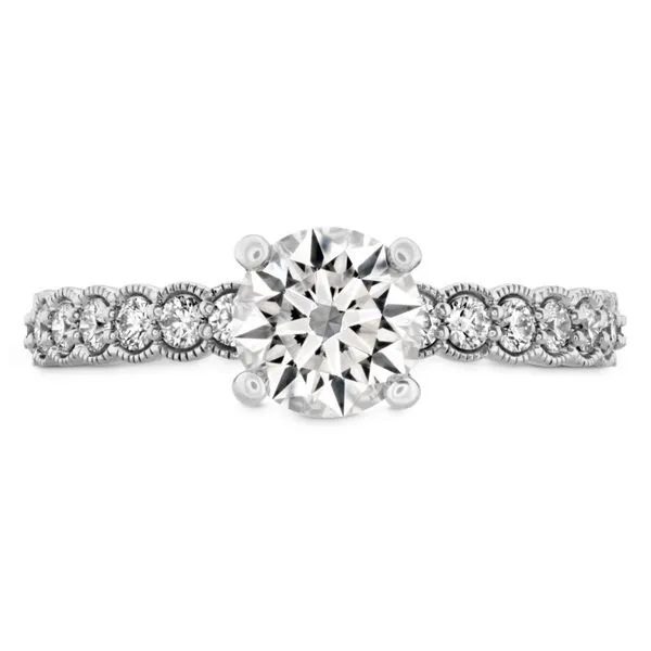 18k White Gold Isabelle Milgrain Engagement Ring Koerber S Fine
