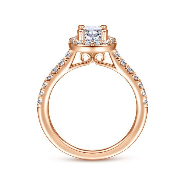 14K Rose Gold Oval Halo Diamond Engagement Ring Image 3 Koerbers Fine Jewelry Inc New Albany, IN