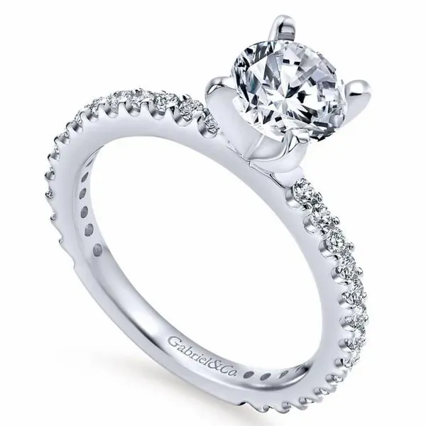 14K White Gold Round Diamond Engagement Ring Image 3 Koerbers Fine Jewelry Inc New Albany, IN