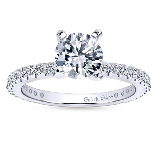 14K White Gold Round Diamond Engagement Ring Image 4 Koerbers Fine Jewelry Inc New Albany, IN