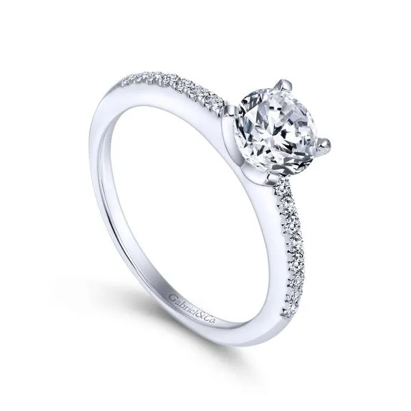 14K White Gold Round Diamond Engagement Ring Image 3 Koerbers Fine Jewelry Inc New Albany, IN