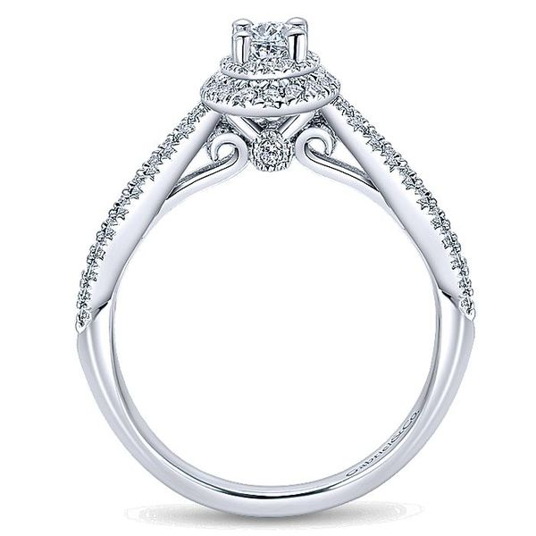 14K White Gold Oval Diamond Engagement Ring Image 2 Koerbers Fine Jewelry Inc New Albany, IN