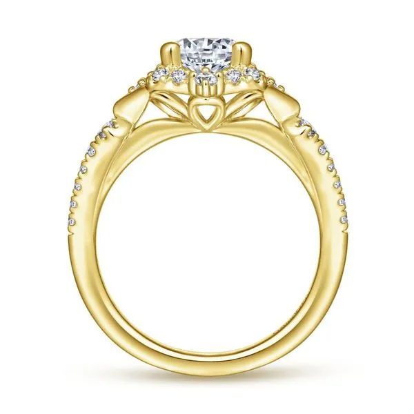 14K Yellow Gold Vintage Halo Engagement Ring Image 2 Koerbers Fine Jewelry Inc New Albany, IN