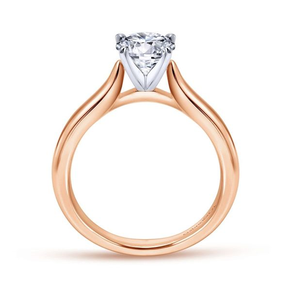 14K White and Rose Gold Round Diamond Engagement Ring Image 3 Koerbers Fine Jewelry Inc New Albany, IN
